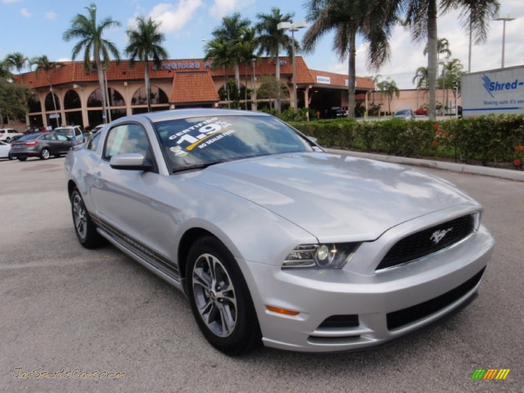 Ingot Silver / Charcoal Black Ford Mustang V6 Premium Coupe