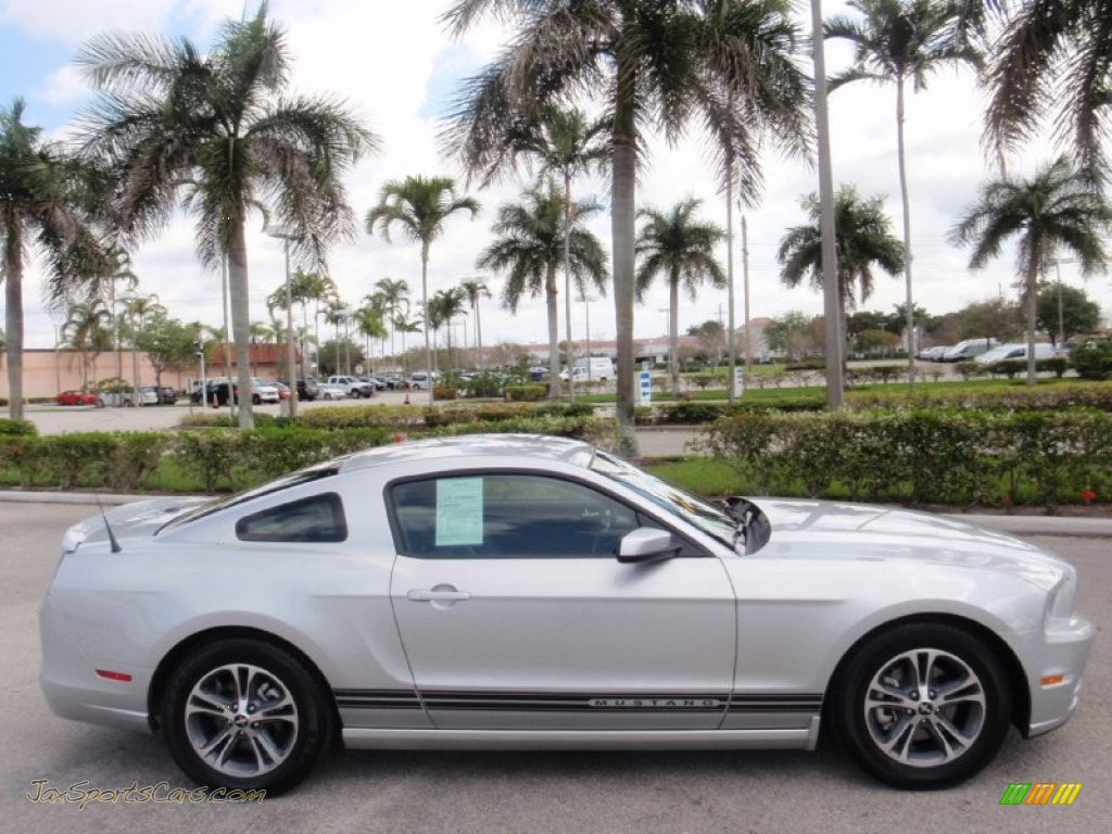 2014 Mustang V6 Premium Coupe - Ingot Silver / Charcoal Black photo #5