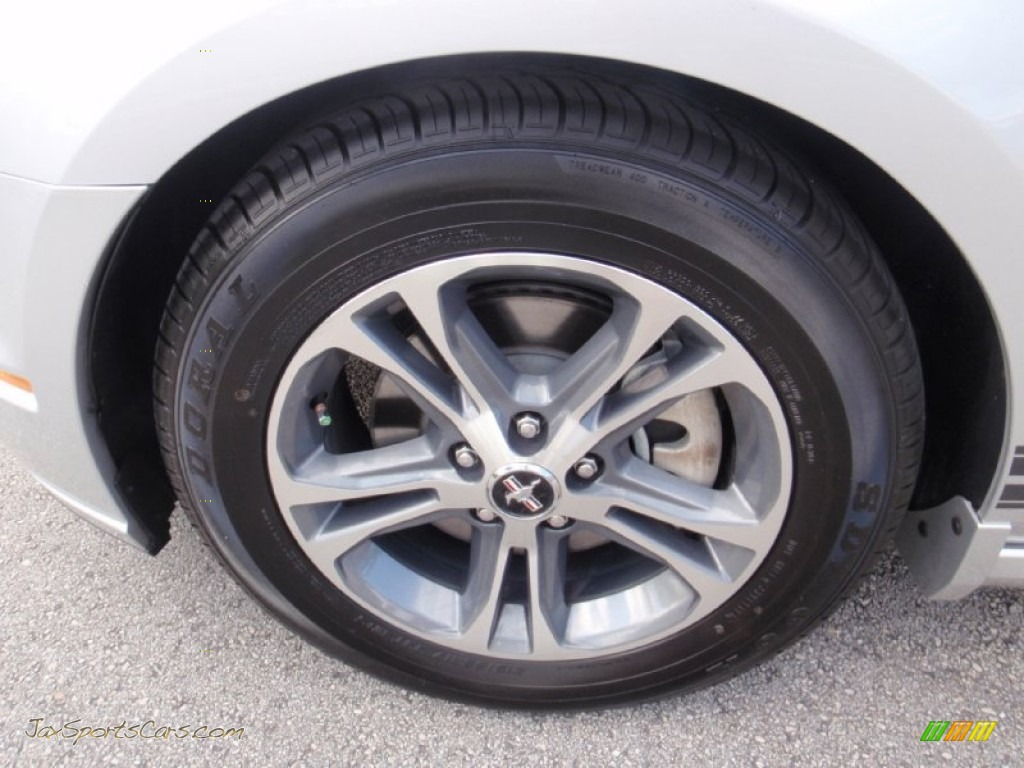 2014 Mustang V6 Premium Coupe - Ingot Silver / Charcoal Black photo #11