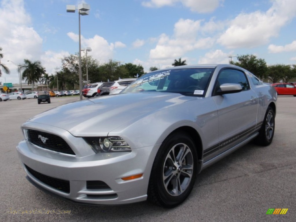 2014 Mustang V6 Premium Coupe - Ingot Silver / Charcoal Black photo #13