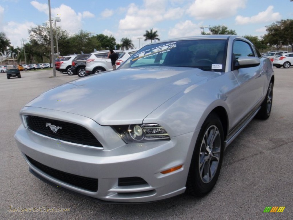 2014 Mustang V6 Premium Coupe - Ingot Silver / Charcoal Black photo #14