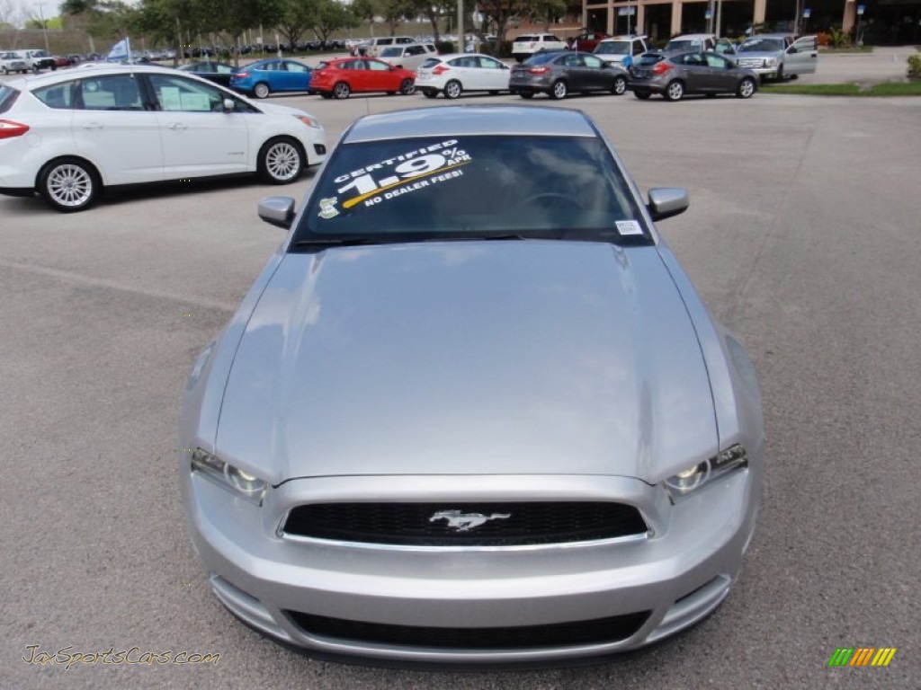 2014 Mustang V6 Premium Coupe - Ingot Silver / Charcoal Black photo #16