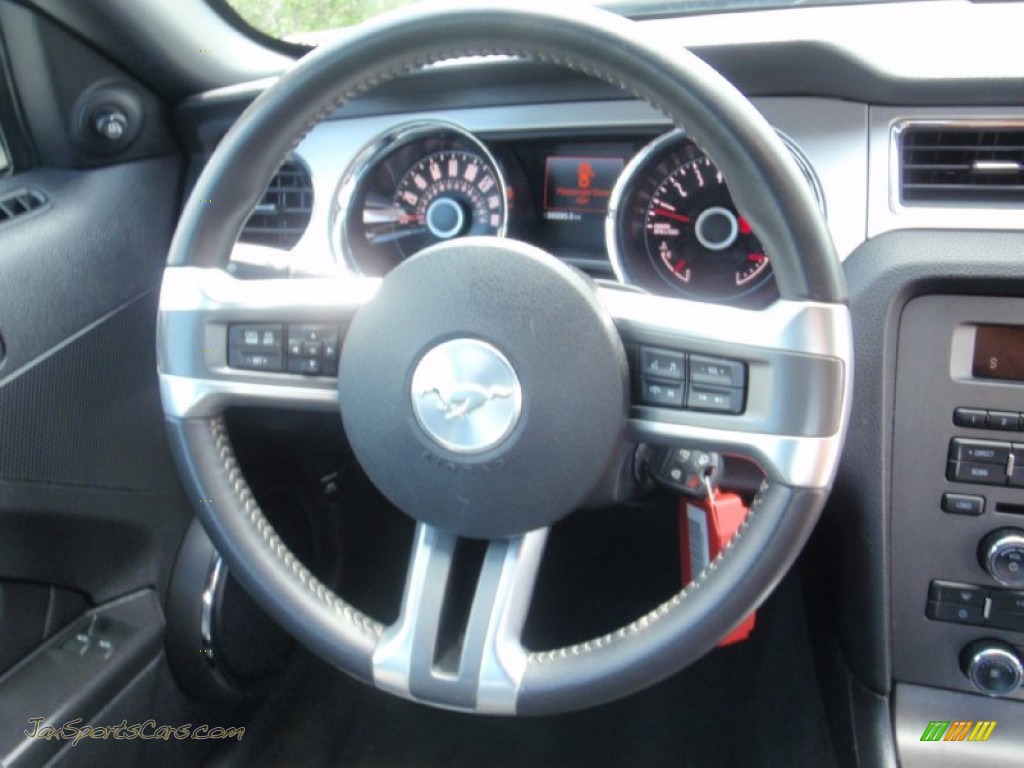 2014 Mustang V6 Premium Coupe - Ingot Silver / Charcoal Black photo #24