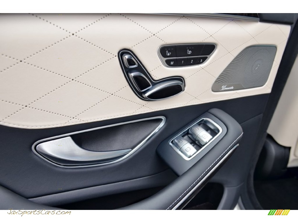 2015 S 63 AMG 4Matic Sedan - Diamond White Metallic / Porcelain/Black photo #7