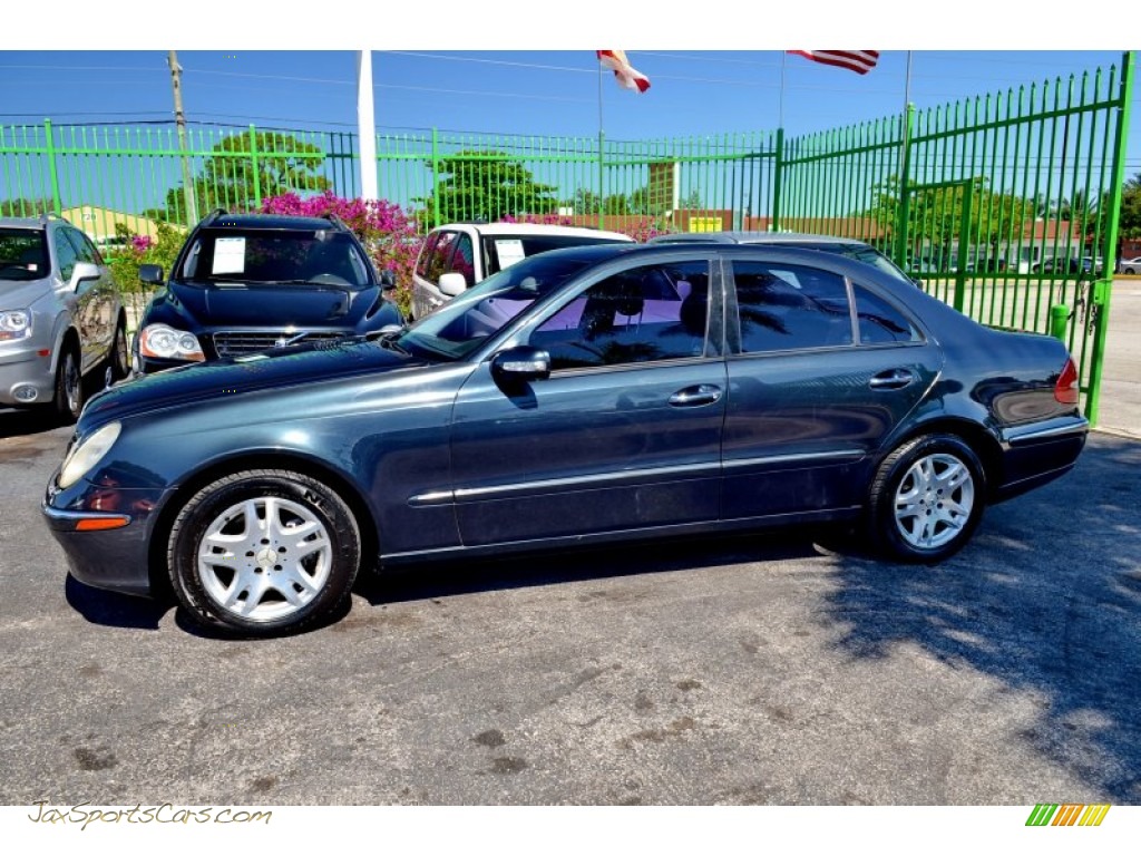 2003 E 500 Sedan - Capri Blue Metallic / Ash Grey photo #5
