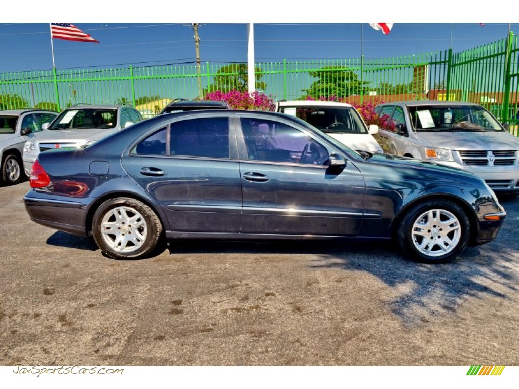 2003 E 500 Sedan - Capri Blue Metallic / Ash Grey photo #30