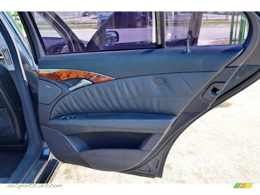 2003 E 500 Sedan - Capri Blue Metallic / Ash Grey photo #43