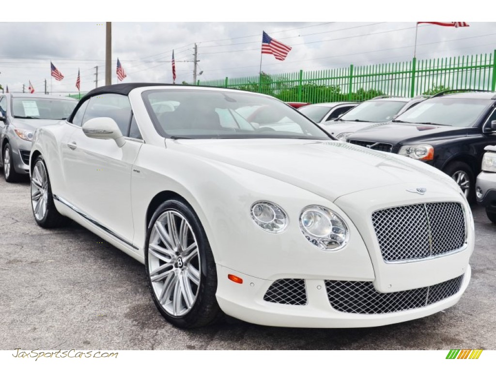2014 Continental GTC Speed - Arctica White / Red photo #6