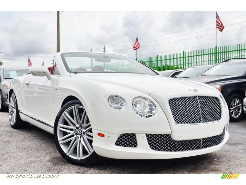 2014 Continental GTC Speed - Arctica White / Red photo #23