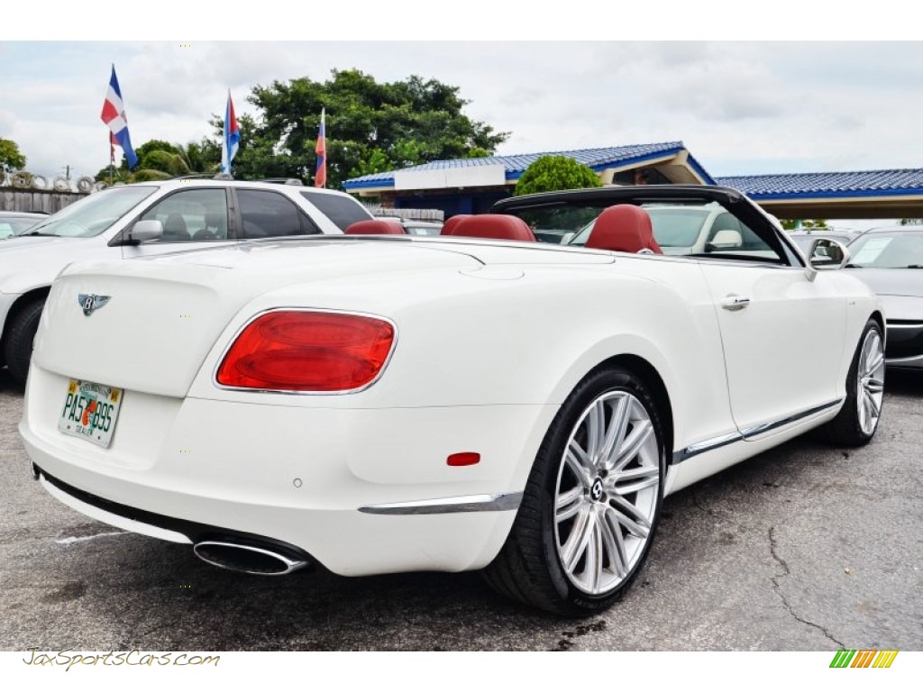 2014 Continental GTC Speed - Arctica White / Red photo #67