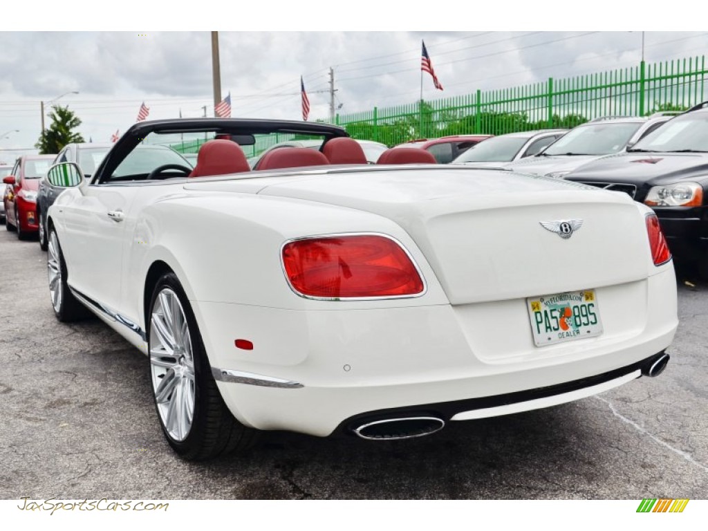 2014 Continental GTC Speed - Arctica White / Red photo #71