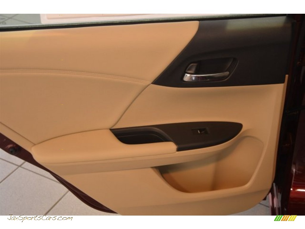 2015 Accord EX-L Sedan - Basque Red Pearl II / Ivory photo #28
