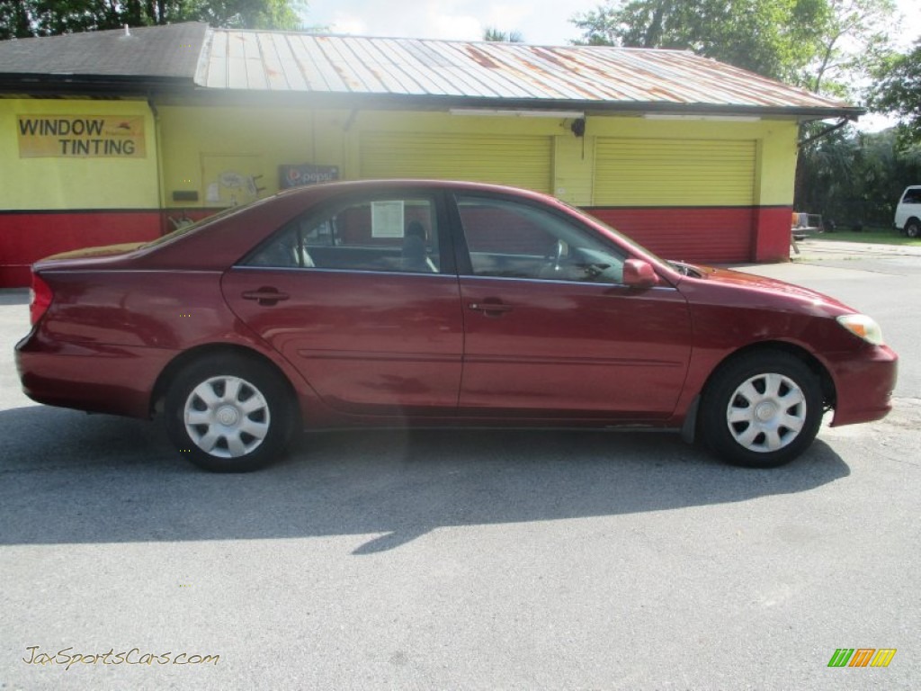 2002 Camry XLE - Salsa Red Pearl / Stone photo #2