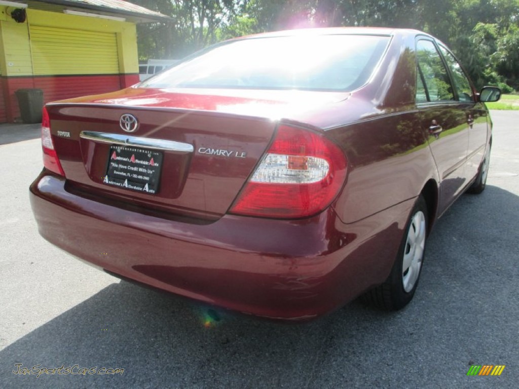 2002 Camry XLE - Salsa Red Pearl / Stone photo #3