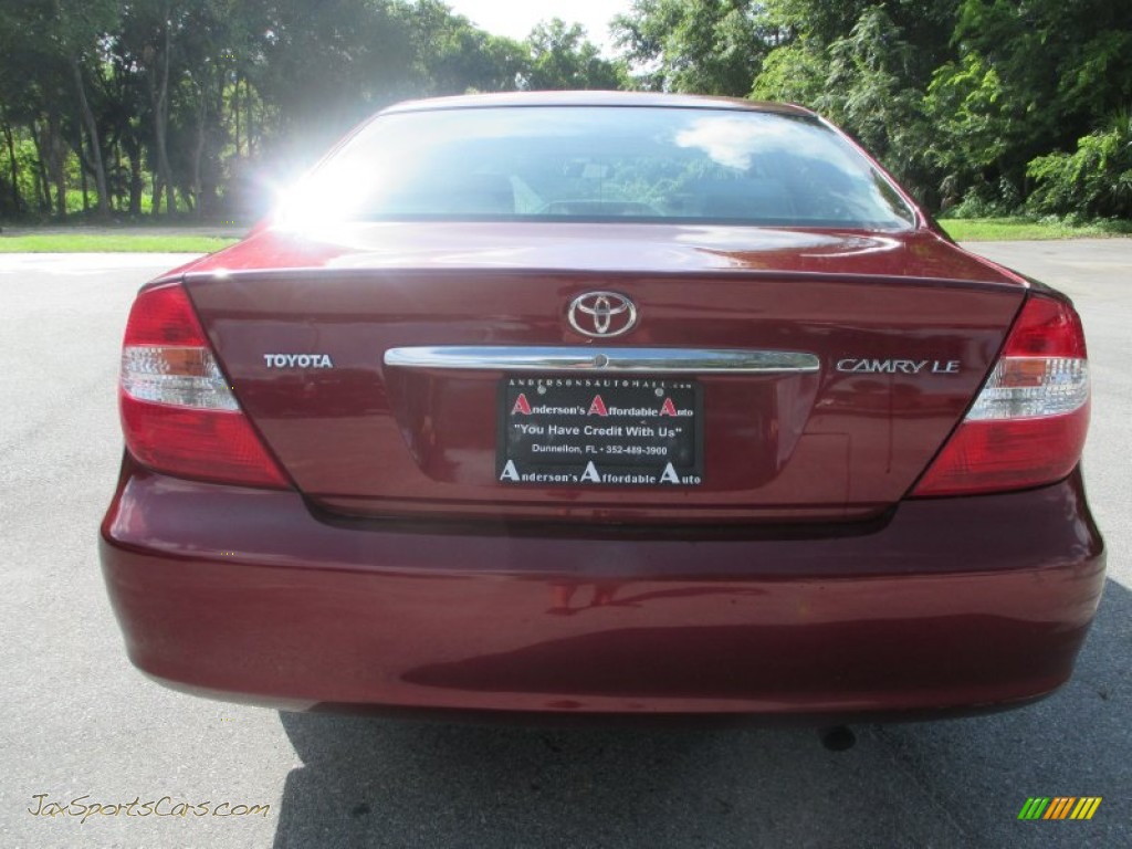 2002 Camry XLE - Salsa Red Pearl / Stone photo #4