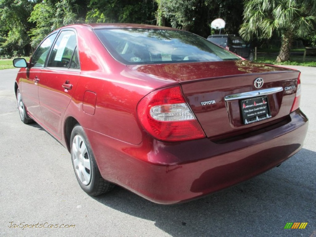 2002 Camry XLE - Salsa Red Pearl / Stone photo #5