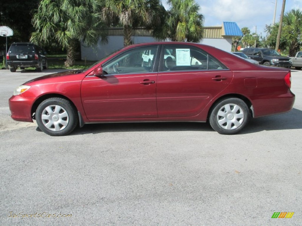 2002 Camry XLE - Salsa Red Pearl / Stone photo #6
