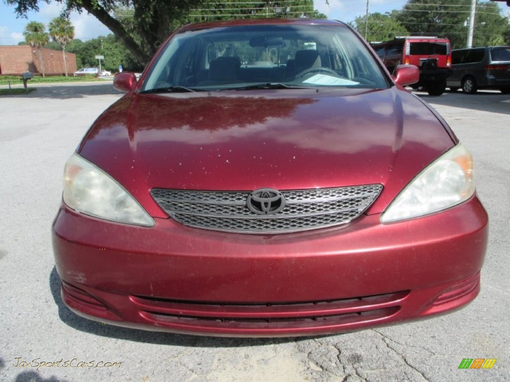 2002 Camry XLE - Salsa Red Pearl / Stone photo #8