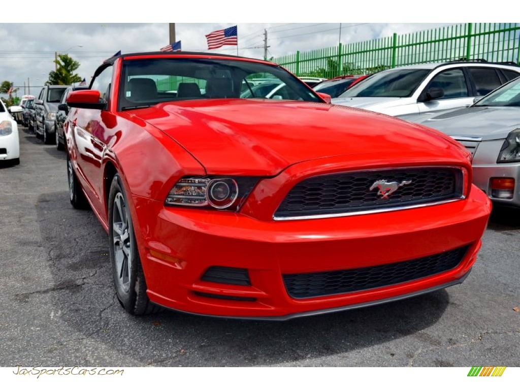 2014 Mustang V6 Premium Convertible - Race Red / Charcoal Black photo #3