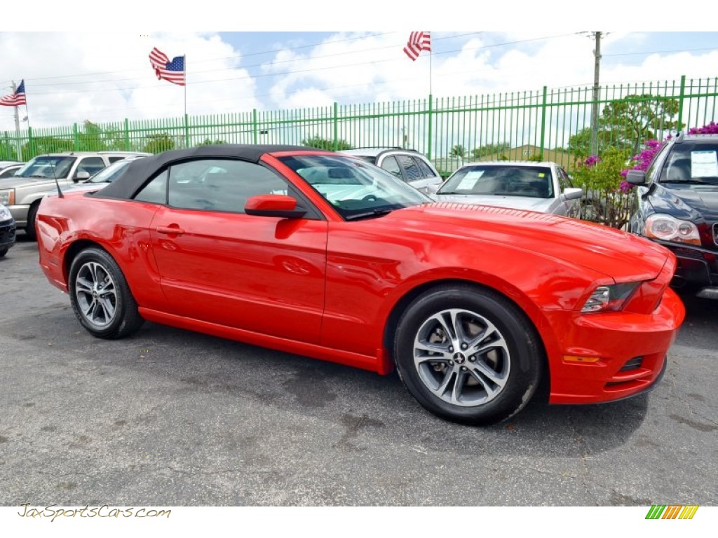 2014 Mustang V6 Premium Convertible - Race Red / Charcoal Black photo #5