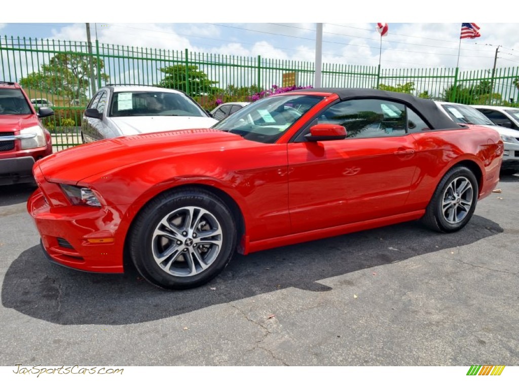 2014 Mustang V6 Premium Convertible - Race Red / Charcoal Black photo #29