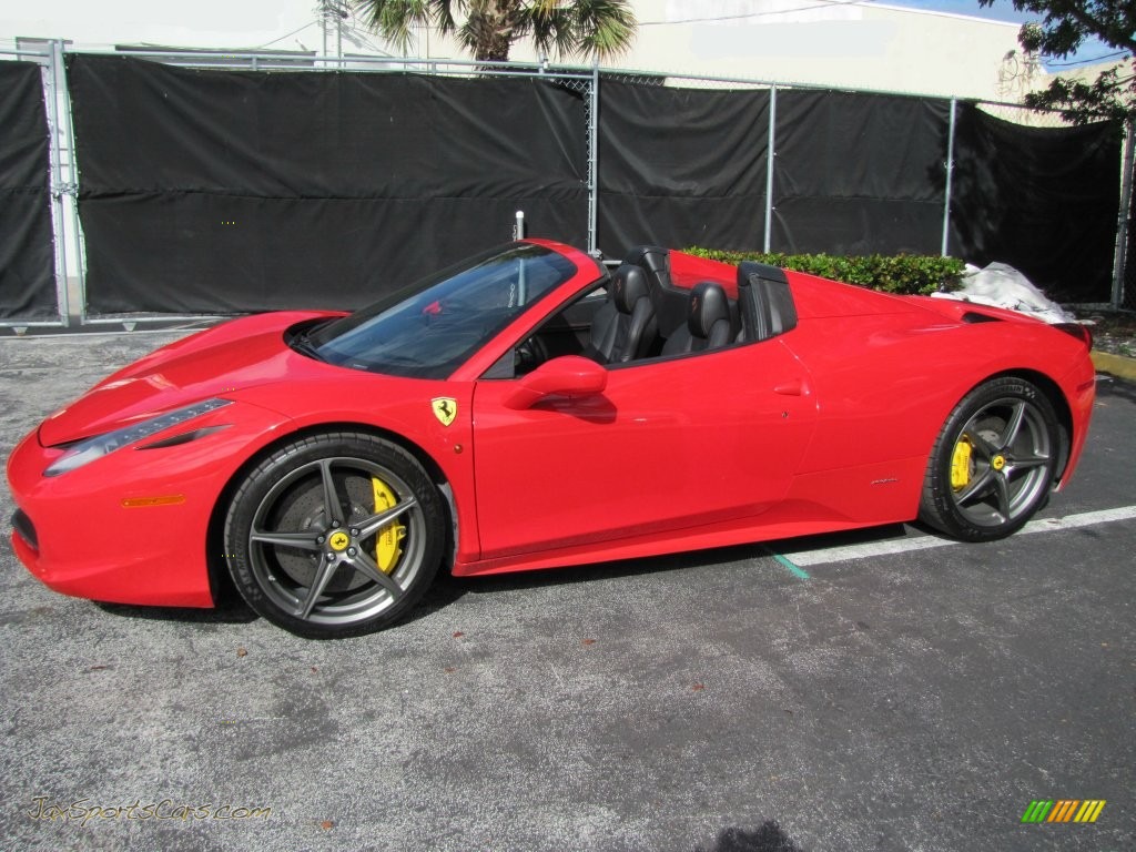 2012 458 Spider - Rosso Corsa (Red) / Charcoal photo #3