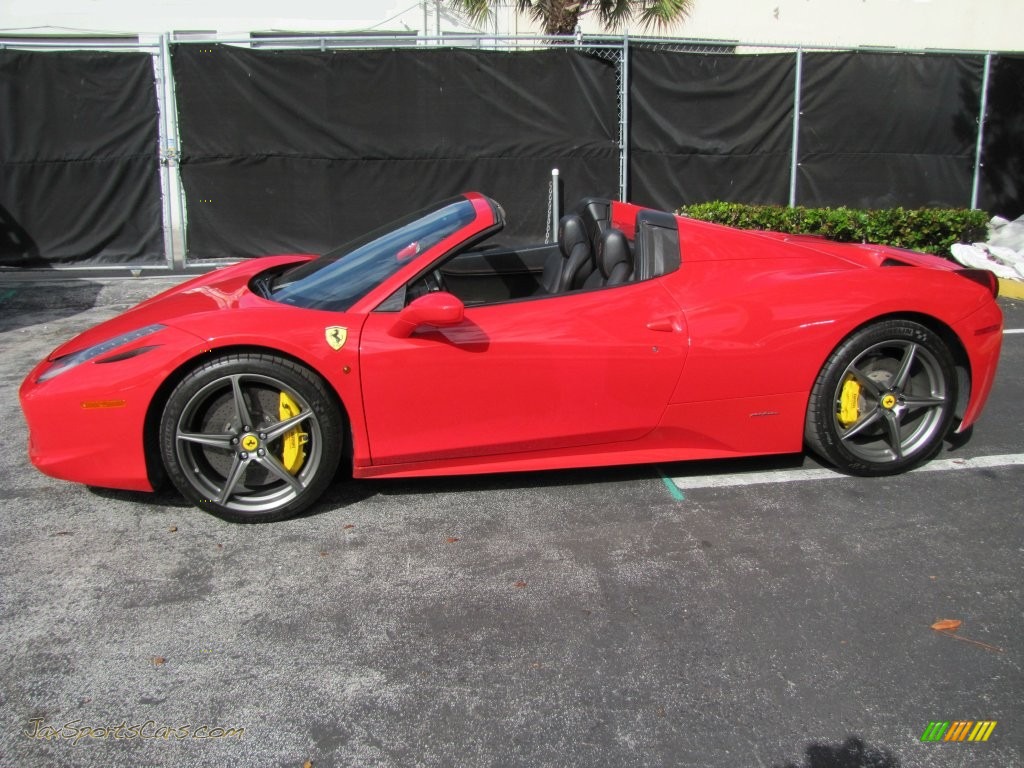 2012 458 Spider - Rosso Corsa (Red) / Charcoal photo #4