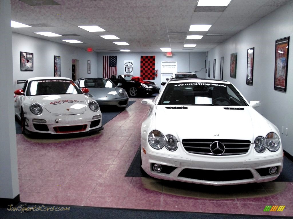 2007 SL 55 AMG Roadster - Alabaster White / Black photo #67