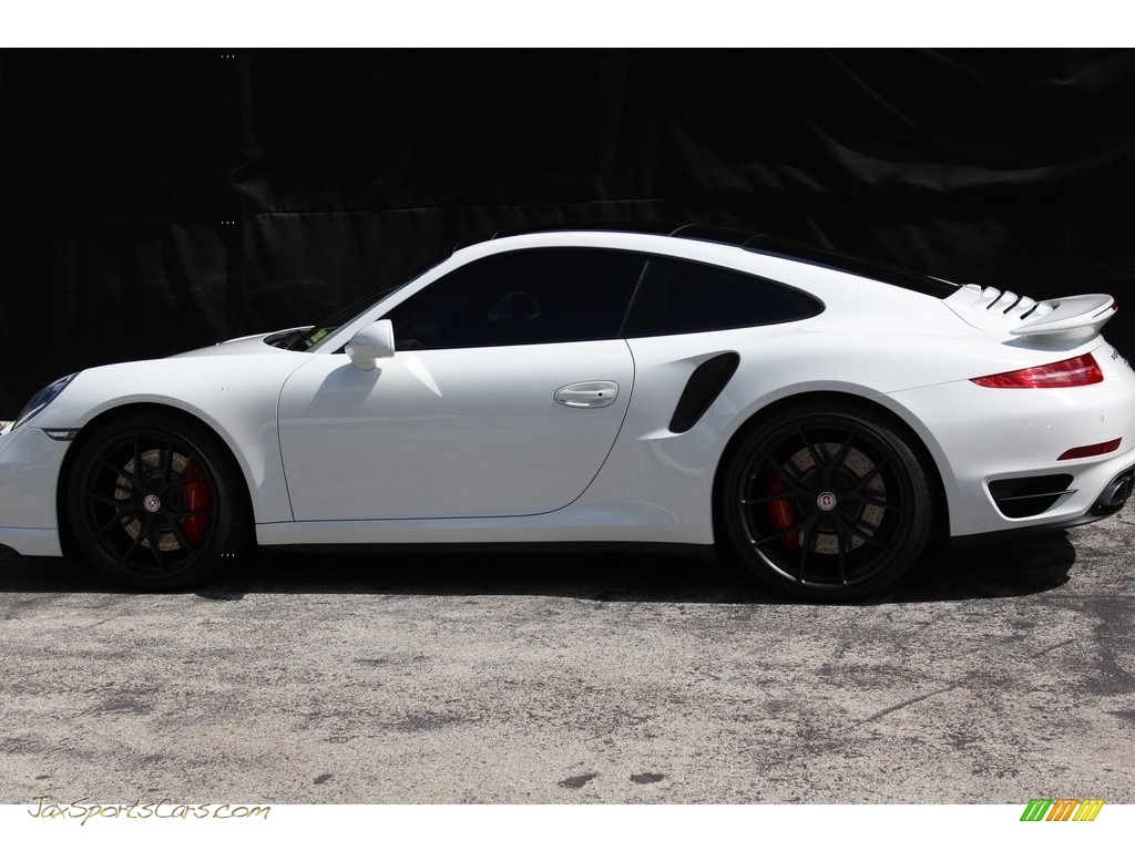 2014 911 Turbo Coupe - White / Black/Platinum Grey photo #2