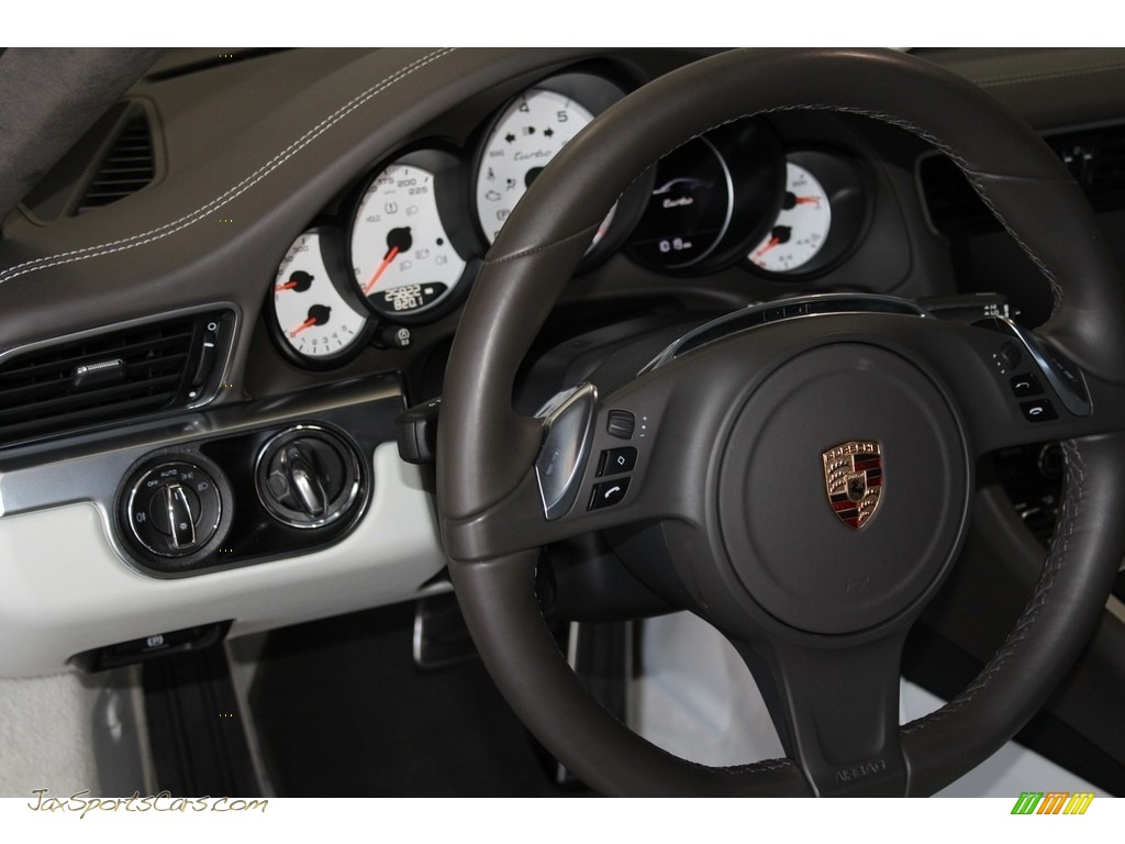 2014 911 Turbo Coupe - White / Black/Platinum Grey photo #8
