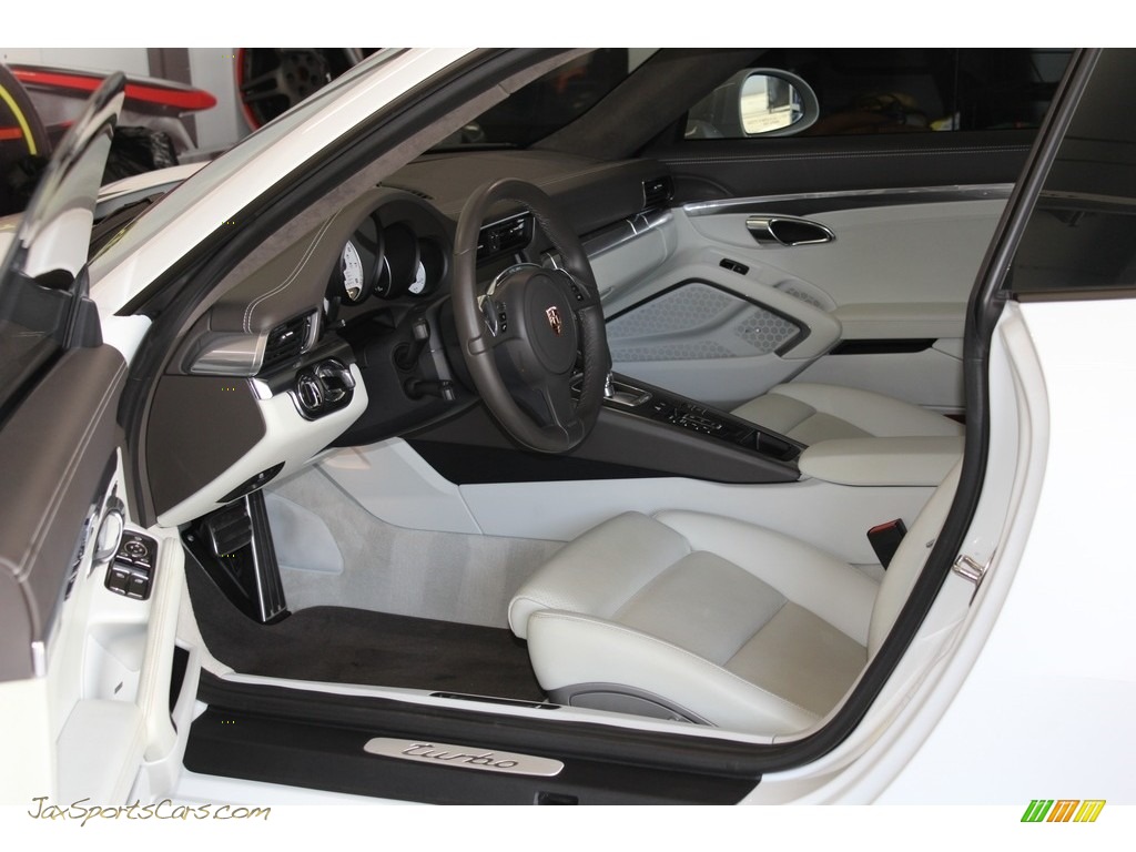 2014 911 Turbo Coupe - White / Black/Platinum Grey photo #9