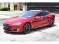 Tesla Model S P85D Performance Red Multi-Coat photo #1