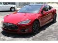Tesla Model S P85D Performance Red Multi-Coat photo #2