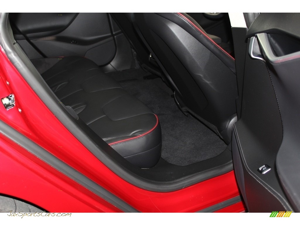 2014 Model S P85D Performance - Red Multi-Coat / Black photo #23