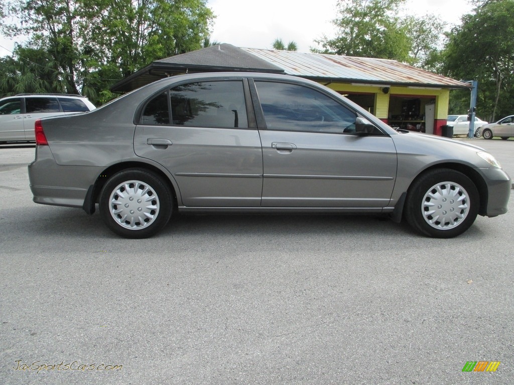 2005 Civic LX Sedan - Magnesium Metallic / Gray photo #2