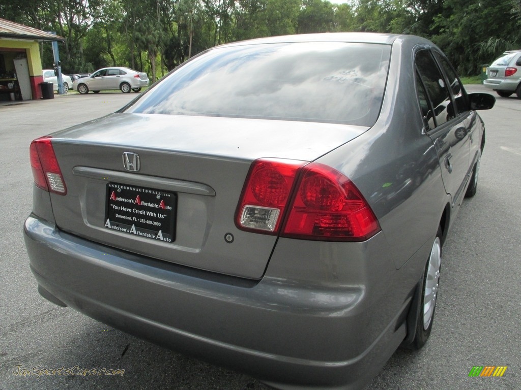 2005 Civic LX Sedan - Magnesium Metallic / Gray photo #3