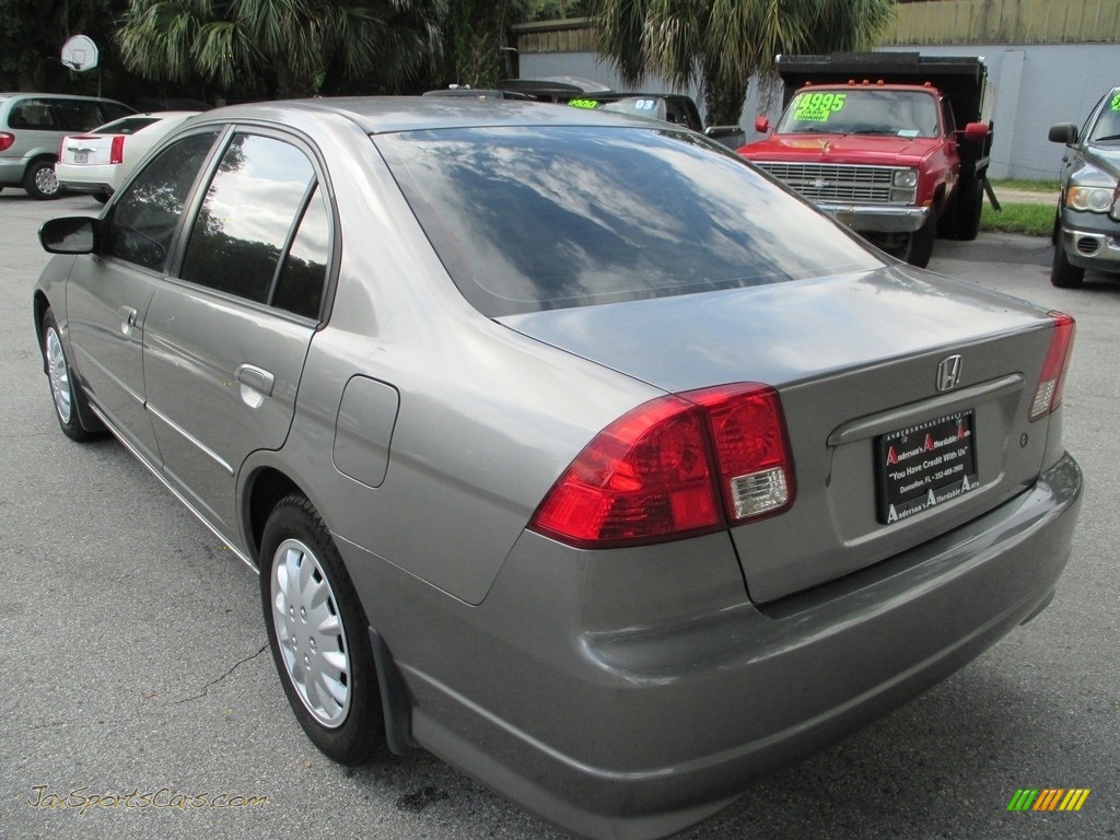 2005 Civic LX Sedan - Magnesium Metallic / Gray photo #5