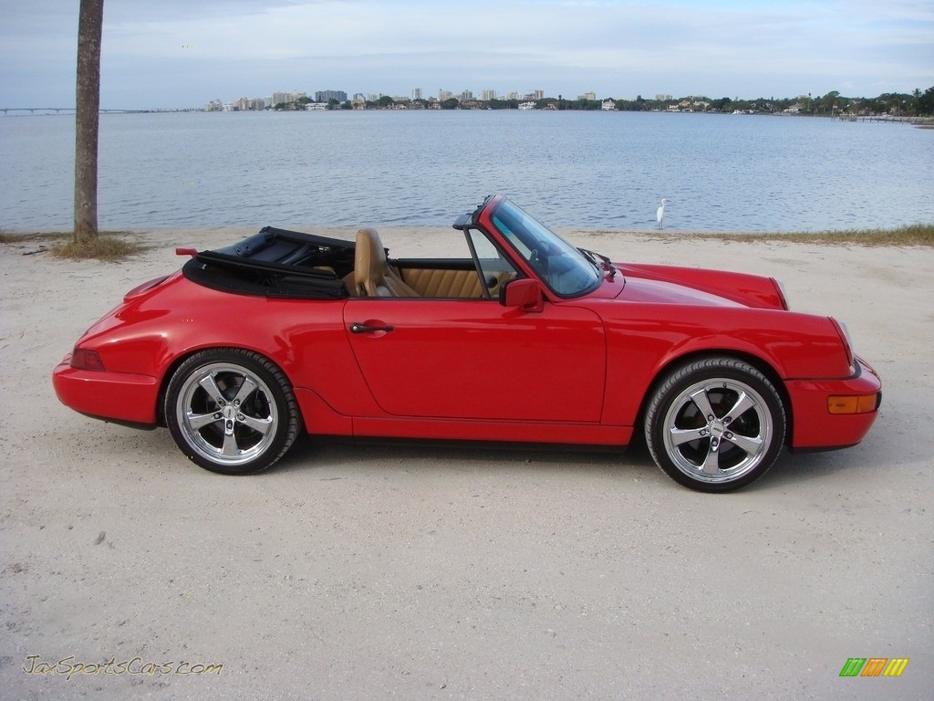1990 911 Carrera 2 Cabriolet - Guards Red / Beige photo #8