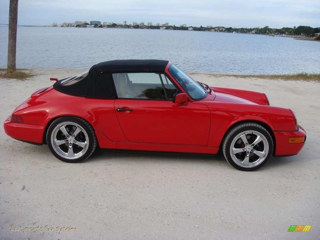 1990 911 Carrera 2 Cabriolet - Guards Red / Beige photo #22