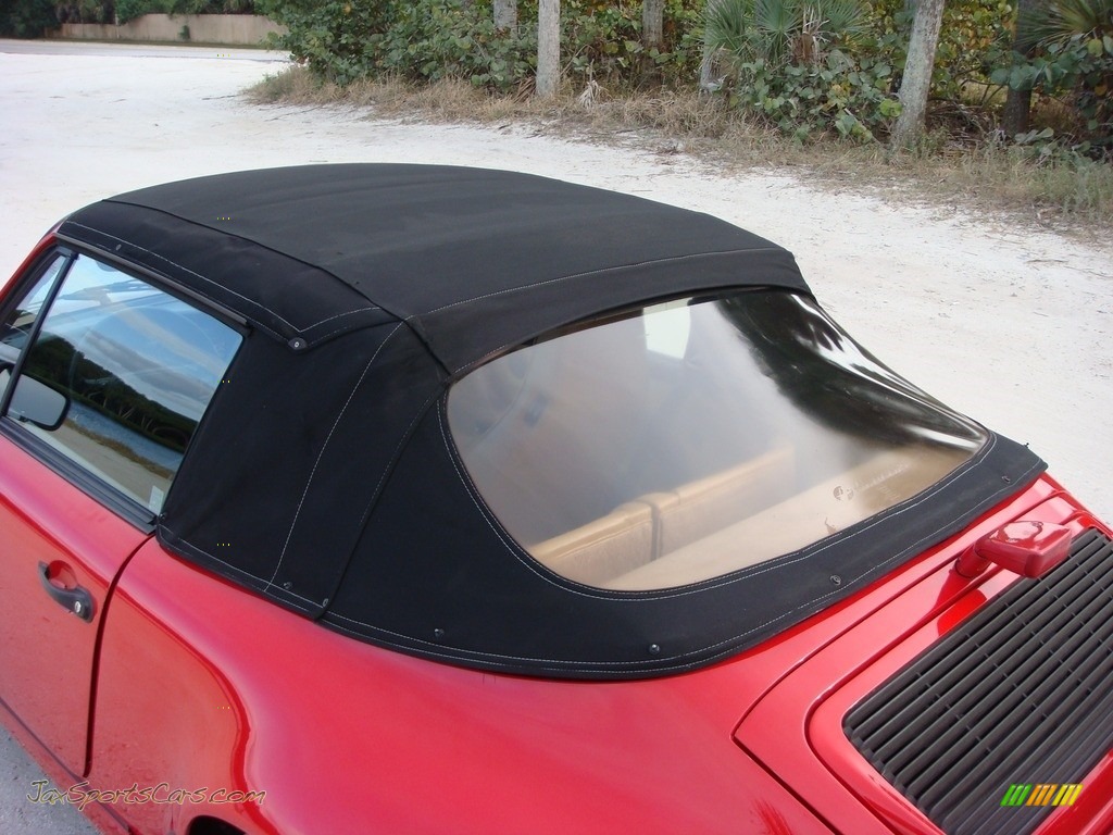 1990 911 Carrera 2 Cabriolet - Guards Red / Beige photo #26