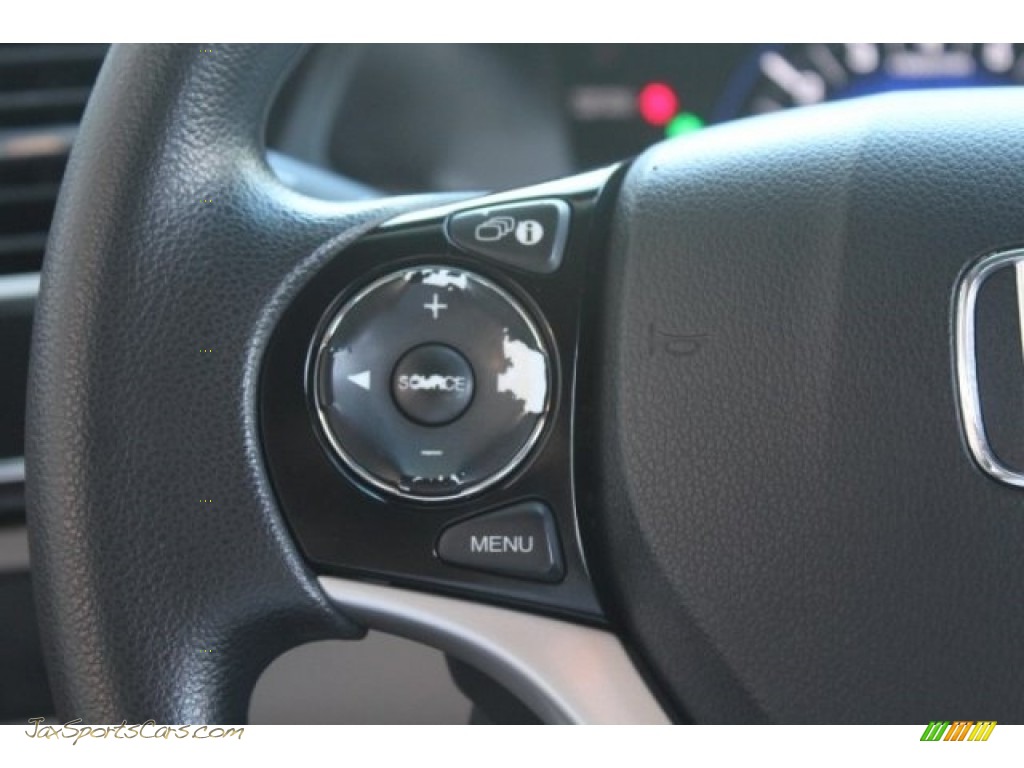2013 Civic LX Sedan - Crystal Black Pearl / Gray photo #12