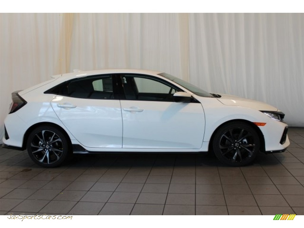 2017 Civic Sport Hatchback - White Orchid Pearl / Black photo #3