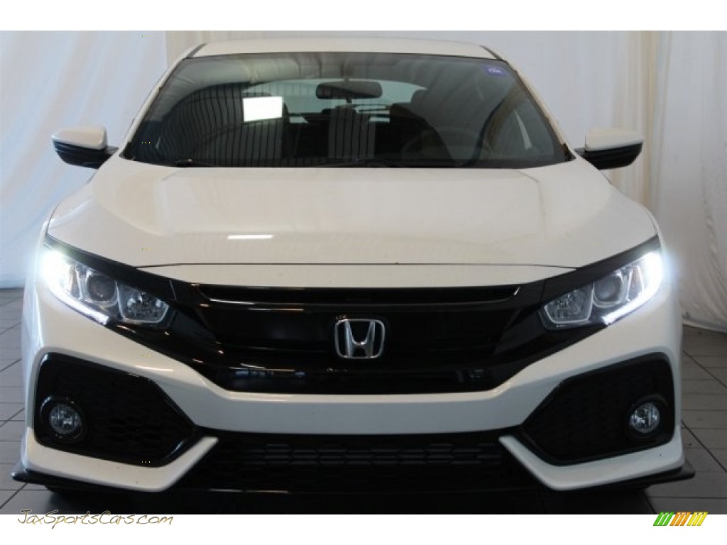 2017 Civic Sport Hatchback - White Orchid Pearl / Black photo #4