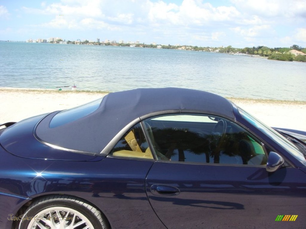 1999 911 Carrera Cabriolet - Ocean Blue Metallic / Savanna Beige photo #28