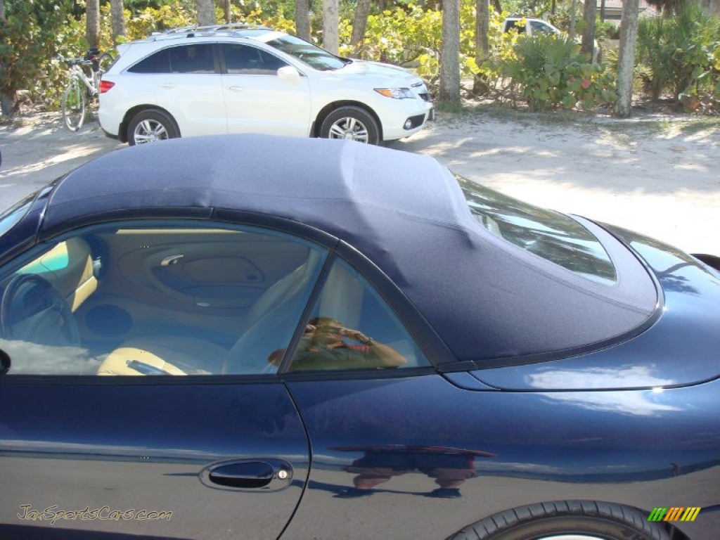 1999 911 Carrera Cabriolet - Ocean Blue Metallic / Savanna Beige photo #32