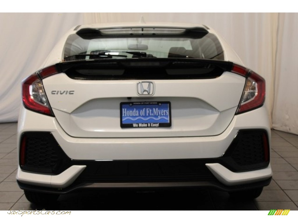 2017 Civic LX Hatchback - White Orchid Pearl / Black/Ivory photo #6