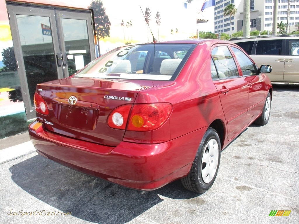 2004 Corolla CE - Impulse Red / Pebble Beige photo #6