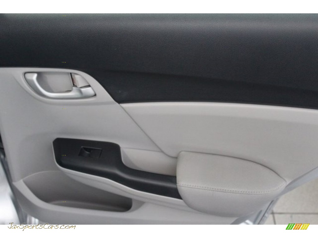 2014 Civic LX Sedan - Alabaster Silver Metallic / Gray photo #27