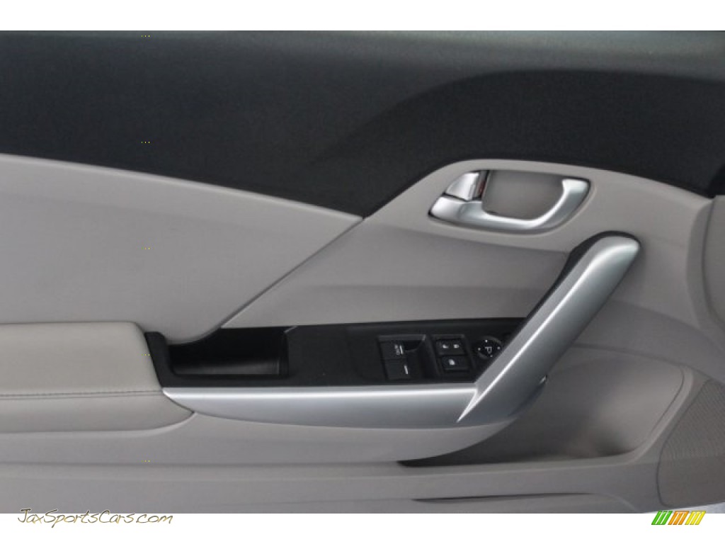 2012 Civic EX-L Coupe - Alabaster Silver Metallic / Gray photo #11