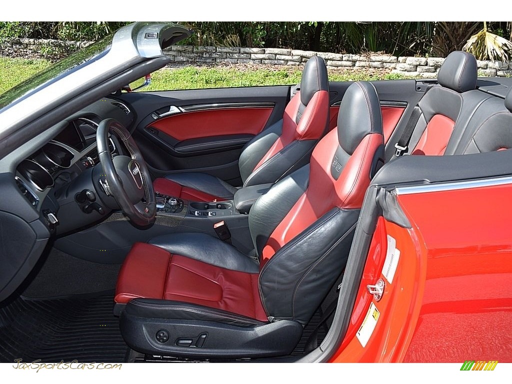 2012 S5 3.0 TFSI quattro Cabriolet - Brilliant Black / Black/Magma Red photo #32